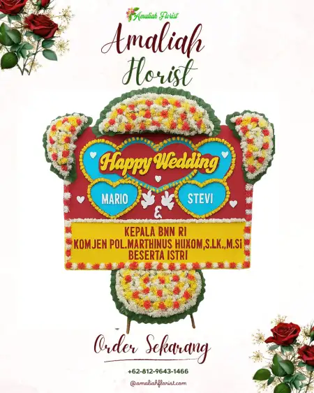 Papan Bunga Pernikahan Giri Tunggal